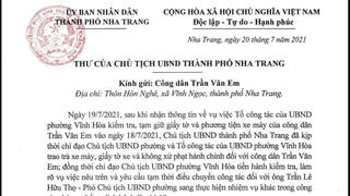 Vụ 'bánh mỳ không phải là hàng thiết yếu': Chủ tịch UBND TP Nha Trang gửi thư xin lỗi công dân Trần Văn Em