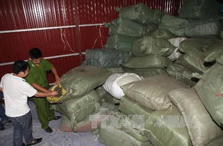 Thu giữ lượng lớn nguyên liệu thuốc bắc không rõ nguồn gốc