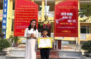 Học sinh lớp 5 dùng tiền thưởng ủng hộ phòng, chống dịch Covid-19