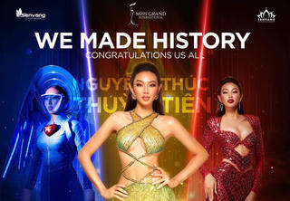 Showbiz Việt 'phát sốt' khi Thùy Tiên đăng quang Hoa hậu Hoà bình Quốc tế 2021