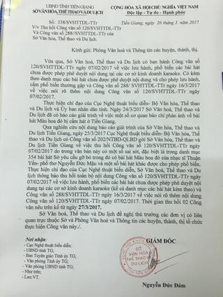 Tiền Giang thu hồi văn bản cấm lưu hành ‘Màu hoa đỏ’