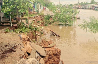 An Giang: Ban bố tình huống khẩn cấp sạt lở rạch Cái Sắn