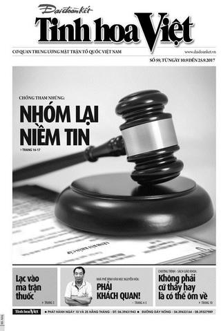 Tìm đọc Tinh hoa Việt số 59, ra ngày 10/9/2017