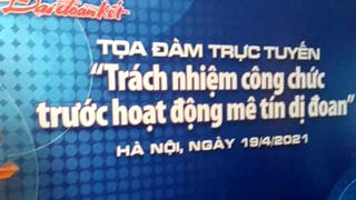 Trách nhiệm công chức trước hoạt động mê tín dị đoan