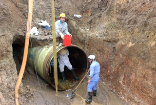 Đường ống dẫn nước sạch Sông Đà gặp sự cố lần thứ 19