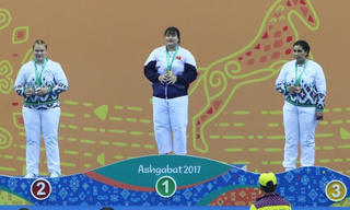 Nữ võ sĩ 100kg giành HC vàng cho Việt Nam ở AIMAG