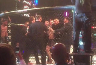 'Gã điên' McGregor xông thẳng vào lồng bát giác, đòi đánh trọng tài
