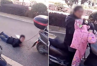 Mẹ trói tay con trai vào xe máy kéo lê gây phẫn nộ