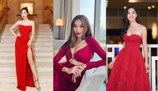 Mỹ nhân Việt 'cháy' cùng đầm đỏ