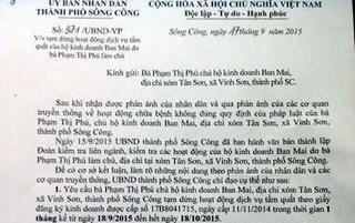 Tạm dừng hoạt động tẩm quất hộ kinh doanh Ban Mai - TP Sông Công