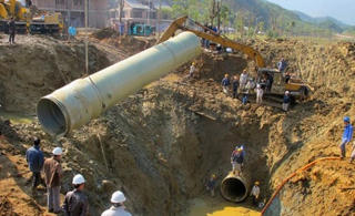 Đường ống nước sông Đà gặp sự cố lần thứ 12