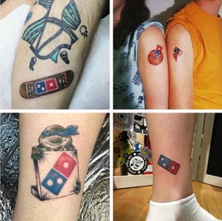 Xăm logo hãng pizza để được ăn miễn phí trọn đời