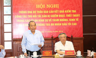 Công bố dự thảo kết quả kiểm tra việc thu hồi tài sản trong các vụ án tham nhũng tại TAND Tối cao