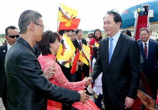 Chủ tịch nước Trần Đại Quang thăm cấp Nhà nước tới Brunei Darussalam