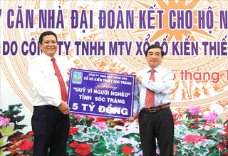 Bàn giao 167 căn nhà Đại đoàn kết cho hộ nghèo tỉnh Sóc Trăng
