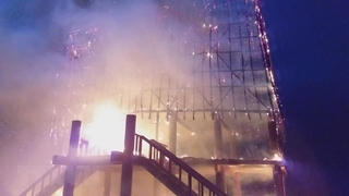 Sét đánh cháy nhà rông, thiệt hại gần tỷ đồng