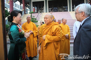 Chủ tịch Quốc hội Nguyễn Thị Kim Ngân: Phật giáo giúp nhân dân tin vào cái thiện, giúp cuộc sống bớt đi cái ác