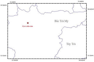 Động đất 2,4 độ Richter tại huyện Bắc Trà My