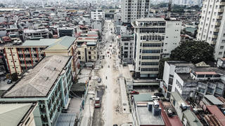 [ẢNH] Đường Vũ Trọng Phụng thi công trở lại sau nghỉ dịch Covid-19