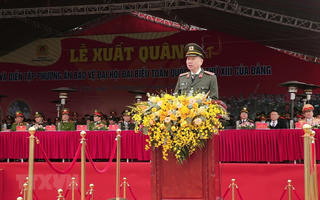 Lễ xuất quân, diễn tập phương án bảo vệ Đại hội lần thứ XIII của Đảng