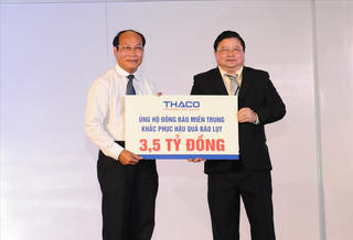 Thaco hỗ trợ 3,5 tỷ đồng ủng hộ đồng bào bị lũ lụt, ra mắt dòng xe mới