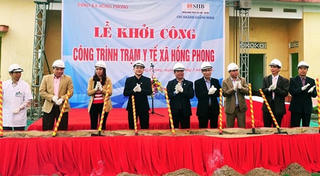 SHB Quảng Ninh tài trợ xây dựng Trạm Y tế xã Hồng Phong