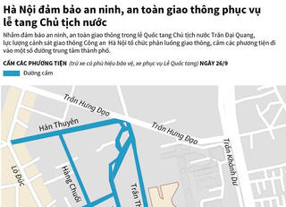 [Infographics] Hà Nội phân luồng giao thông phục vụ lễ Quốc tang