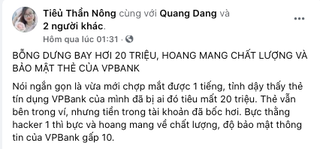 Khách hàng 'tố' thẻ tín dụng của ngân hàng VPBank bảo mật kém