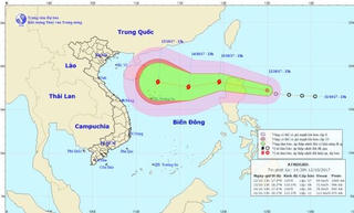 Áp thấp nhiệt đới hoạt động trên Biển Đông, có khả năng mạnh lên thành bão