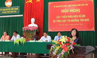 Cần Thơ lấy ý kiến phản biện Dự thảo Luật tín ngưỡng, tôn giáo