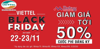 Black Friday: Đăng ký data, giảm giá tới 50% trong 2 ngày 22 và 23/11/2018
