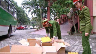 Gần 3.000 quả trứng gà không nguồn gốc trên xe khách