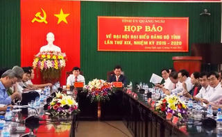 Họp báo về Đại hội đại biểu Đảng bộ tỉnh Quảng Ngãi lần thứ XIX, (nhiềm kỳ 2015-2020)