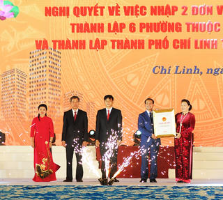 Hải Dương: Tổ chức lễ công bố thành lập TP Chí Linh