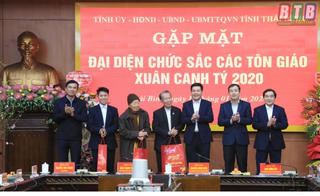 Thái Bình: Lãnh đạo tỉnh gặp mặt đại diện chức sắc các tôn giáo trên địa bàn