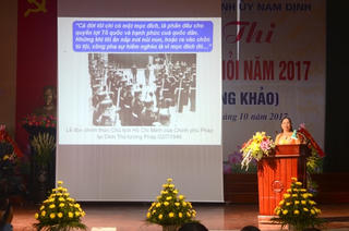 Chung khảo Hội thi Báo cáo viên giỏi tỉnh Nam Định năm 2017