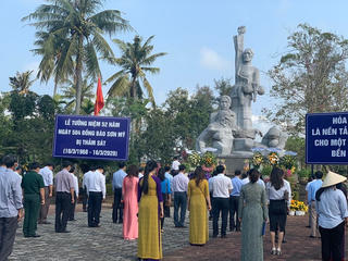 Lễ tưởng niệm 52 năm ngày 504 thường dân Sơn Mỹ bị thảm sát
