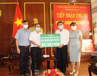 Quảng Nam: Tiếp nhận 500 triệu đồng ủng hộ phòng, chống dịch Covid-19