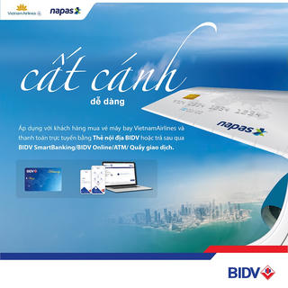 Đặt vé VietnamAirlines dễ dàng và nhiều ưu đãi cùng BIDV