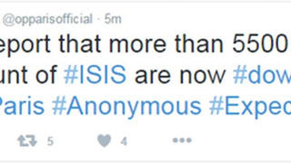 Anonymous đánh sập 5.500 tài khoản Twitter của IS