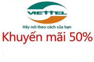 Viettel khuyến mại 50% chào năm mới
