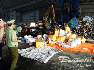 Hà Tĩnh: Tiêu hủy hơn 23 tấn nội tạng đã bốc mùi thối