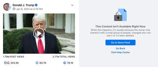 Tài khoản Twitter, Facebook của Tổng thống Trump bị khóa vô thời hạn