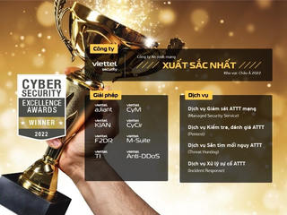 Công Ty An Ninh Mạng Viettel toàn thắng tại Giải thưởng  Quốc Tế Cybersecurity Excellence Awards 2022