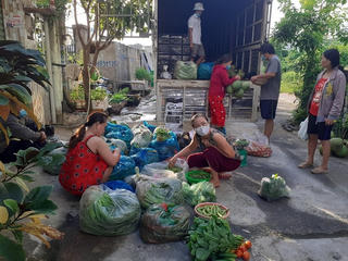Cung ứng thực phẩm cho ‘vùng đỏ’, ‘vùng xanh’