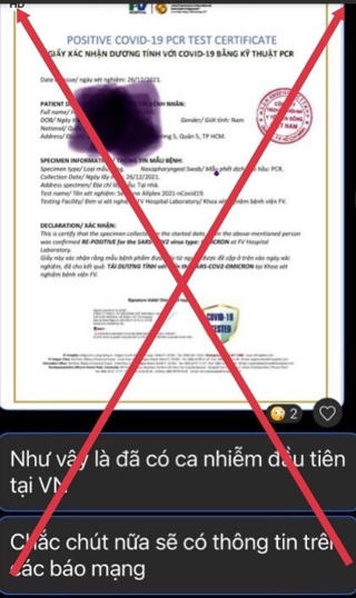 Thông tin TP HCM phát hiện ca nhiễm Covid-19 biến chủng Omicron là sai sự thật