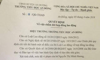 Chấm dứt hợp đồng với giáo viên ‘phạt học sinh uống nước giẻ lau bảng’