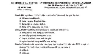 Công bố đề thi minh họa kỳ thi THPT quốc gia 2017
