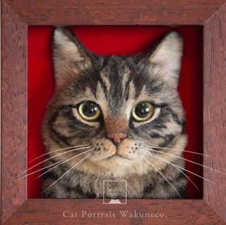 Tranh mèo 3D siêu thực làm từ lông cừu