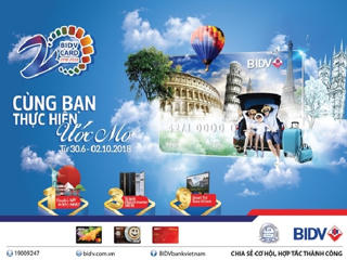 20 năm thẻ BIDV – Cùng bạn thực hiện ước mơ